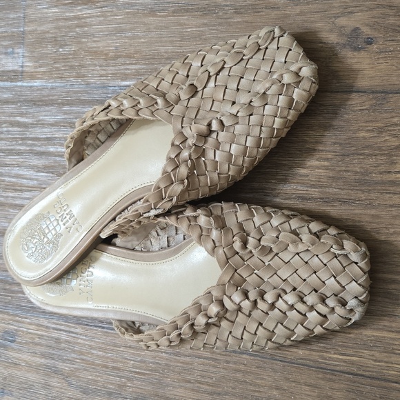 Vince Camuto Beige Woven Slip Ons/ Size 6 - Picture 2 of 5